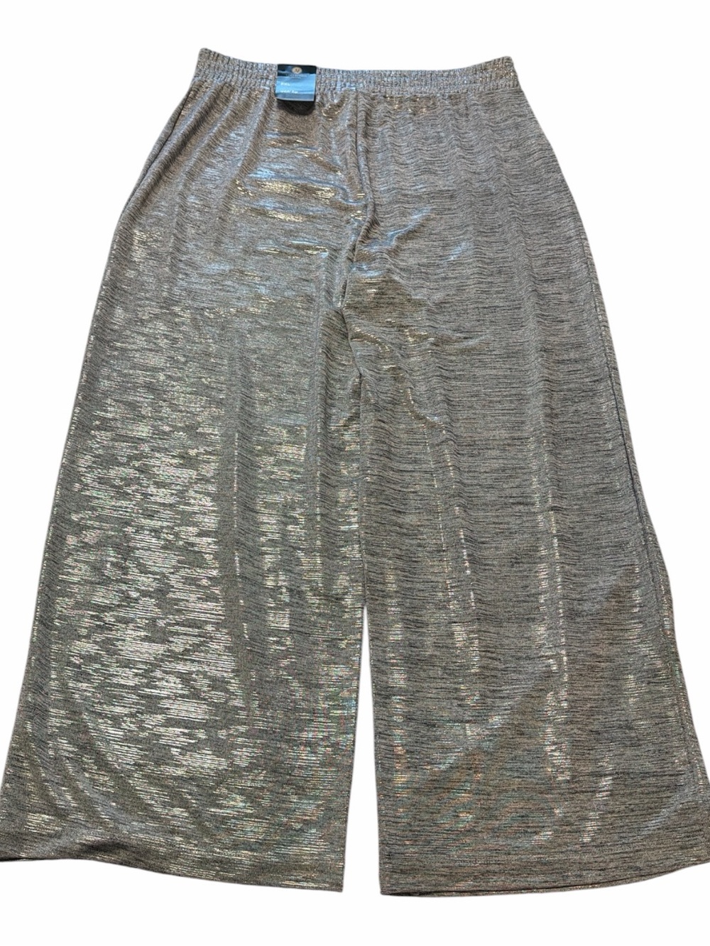 New with tag flowy‎ summer wide leg glam metallic palazzo pant JM Collection pxl
